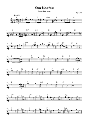 スーパーマリオ64 - 雪山 – 近藤浩治 楽譜 ピアノ (ソロ) | MuseScore.com