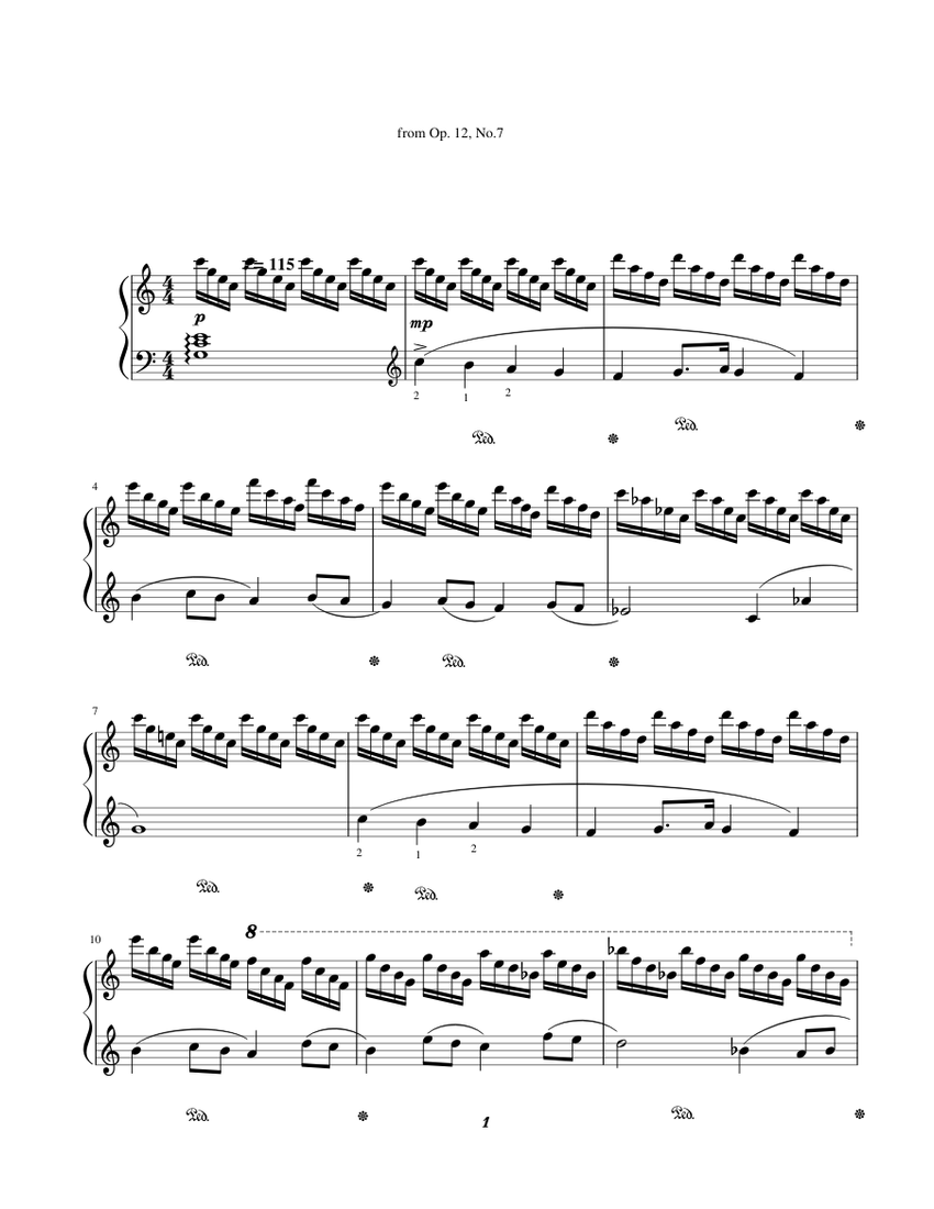 ピアノのための10の小品 Op.12 - セルゲイ・プロコフィエフ 楽譜