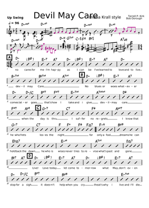 デビル・メイ・ケア - リードシート 楽譜 コード付き ピアノ (ジャズ