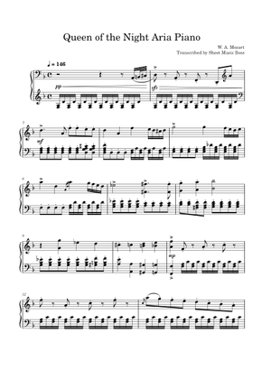 アリア（夜の女王） 楽譜 ピアノ (ソロ) | MuseScore.com