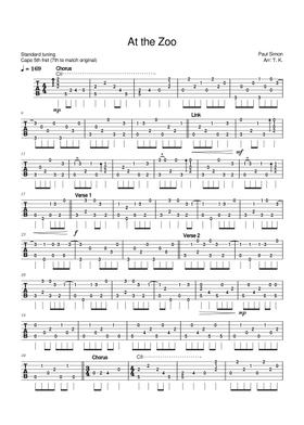 無料のAt The Zoo サイモン＆ガーファンクル の楽譜 | MuseScore.com