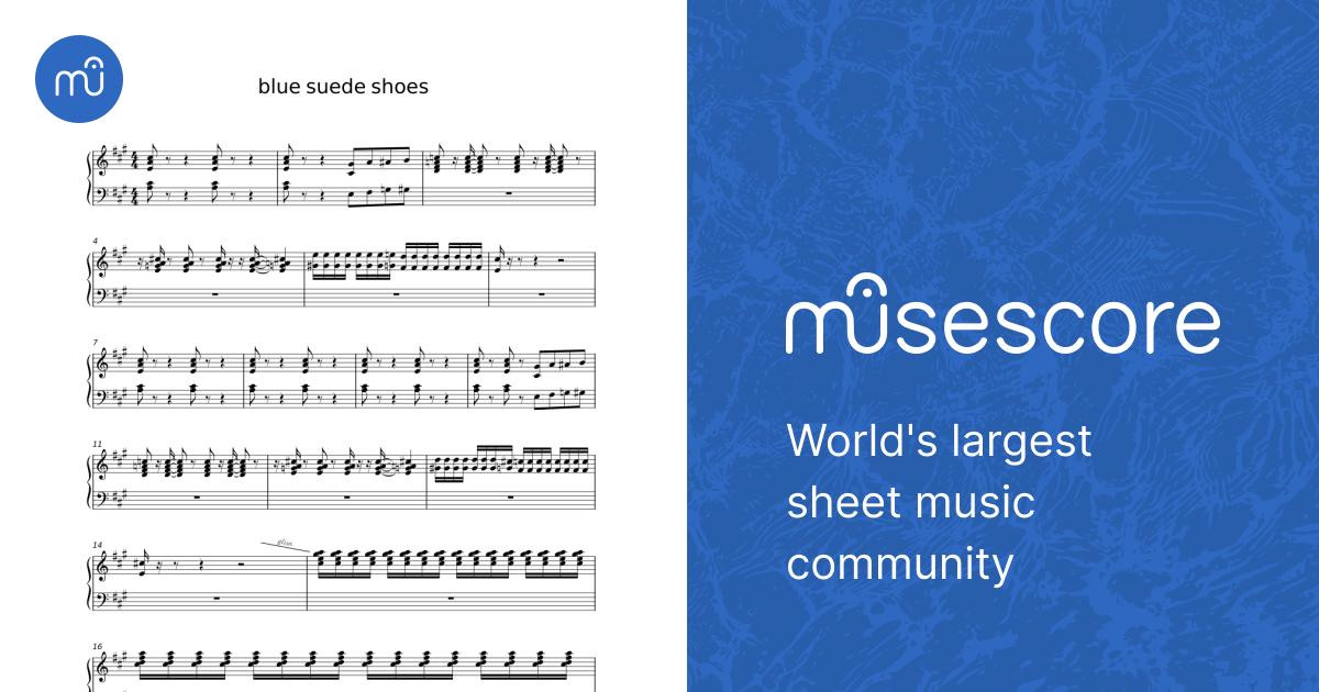 blue suede shoes 楽譜 ピアノ (ソロ) easy | MuseScore.com