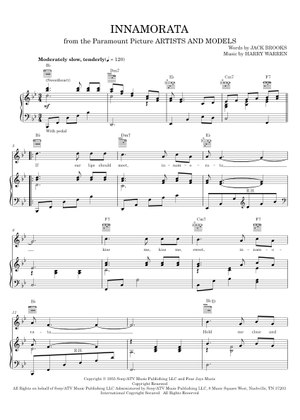 Innamorata (Sweetheart) (Lead sheet with lyrics ) 楽譜 コード付き ピアノ (ソロ ...