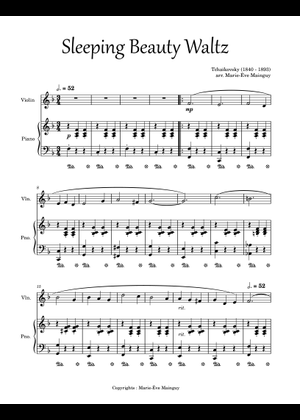 Sleeping Beauty Waltz – Pyotr Ilyich Tchaikovsky 楽譜 コード付き