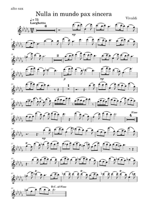 Nulla in mundo pax sincera, RV 630 - Antonio Vivaldi 楽譜 オルガン