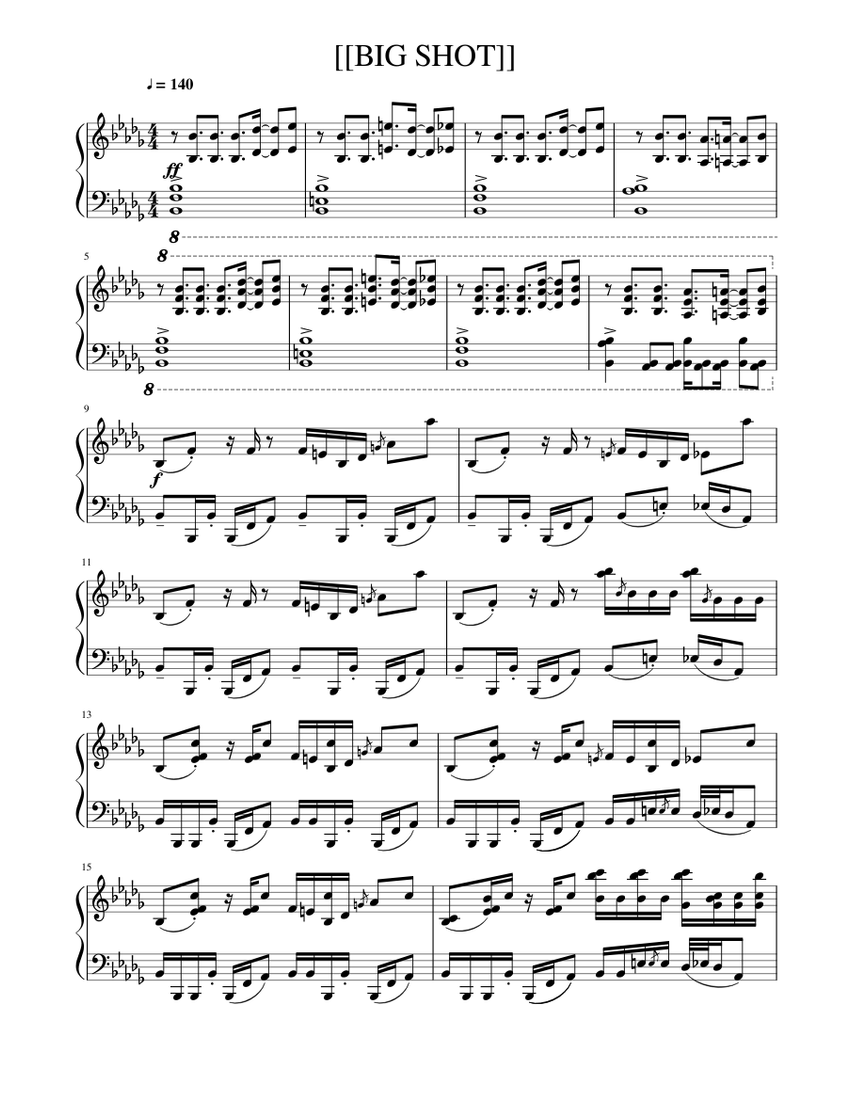 ビッグショット - ピアノカバー 楽譜 ピアノ (ソロ) | MuseScore.com