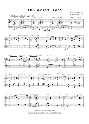 The best of times の公式楽譜を演奏する by Styx ギター | MuseScore.com
