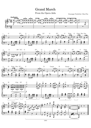 Triumphal March from Aida の公式楽譜を演奏する by Giuseppe Verdi