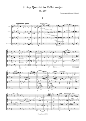 String Quartet in E-flat major, Op.277 – Fanny Hensel - Viola PART 楽譜 ...