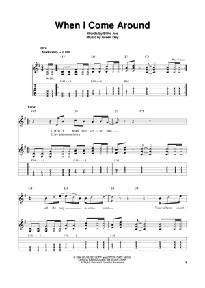 ホリデー の公式楽譜を演奏する グリーン・デイ ギター | MuseScore.com