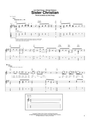 Goodbye の公式楽譜を演奏する by Night Ranger ギター | MuseScore.com
