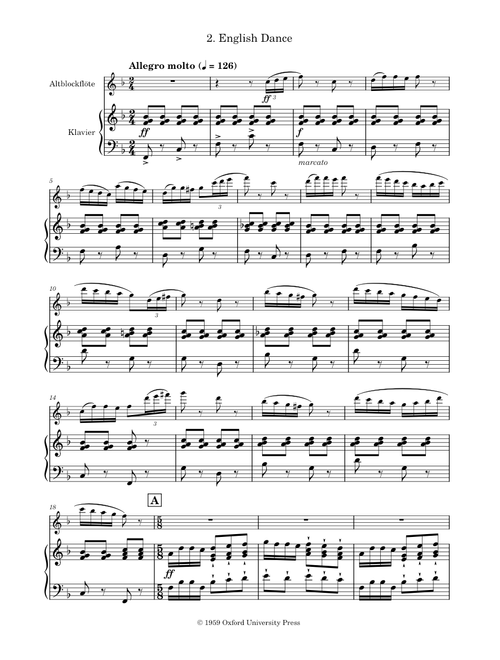Gordon Jacob - Suite for Treble Recorder and Piano sheet music by