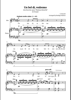 Madama Butterfly, SC 74 の公式楽譜を演奏する by Giacomo Puccini