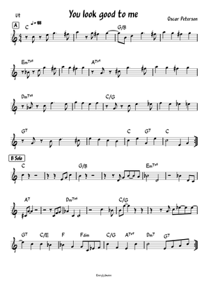 You Look Good to Me – Oscar Peterson Trio Ut 楽譜 コード付き