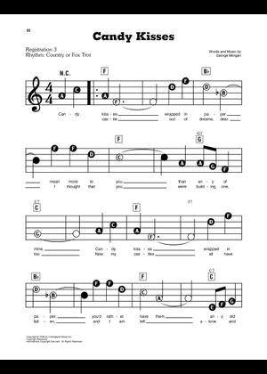 Candy Kisses (Lead sheet with lyrics ) 楽譜 コード付き ピアノ