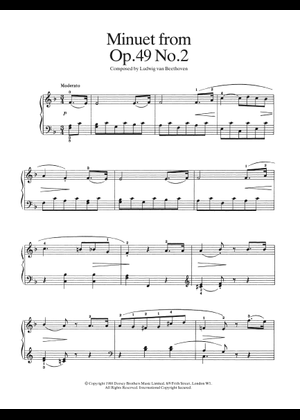ベートーヴェン - ピアノソナタ第20番 ト長調 Op.49 第1楽章 楽譜