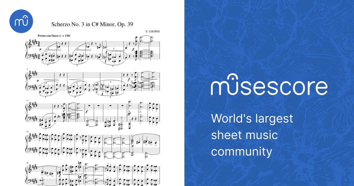 スケルツォ第3番 ハ短調 作品39 楽譜 ピアノ (ソロ) | MuseScore.com