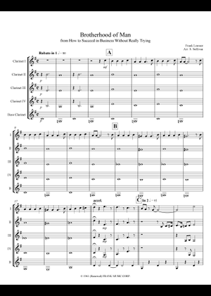 Brotherhood Of Man – Frank Loesser 楽譜 コード付き ピアノ, トロン