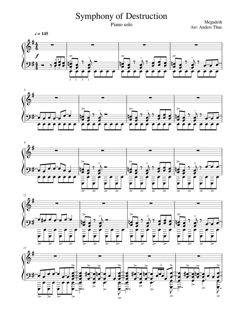 破壊の交響曲 楽譜 ピアノ (ソロ) | MuseScore.com
