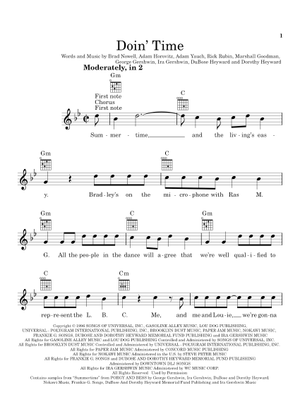 Doin' Time の公式楽譜を演奏する by Sublime ピアノ, ボーカル | MuseScore.com