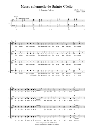グノー：聖チェチーリア荘厳ミサ曲 第3曲 クレド 楽譜 ピアノ