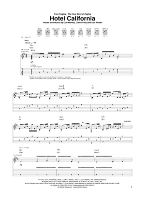 One of these nights の公式楽譜を演奏する by Eagles ギター