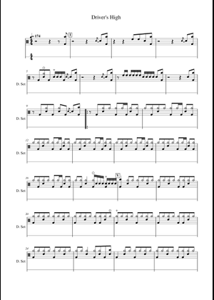 Driver's High の公式楽譜を演奏する by L'Arc~en~Ciel ピアノ