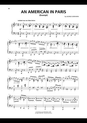 An american in paris の公式楽譜を演奏する by George Gershwin