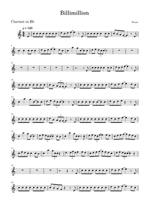 ビリミリオン - 優里 楽譜 コード付き ピアノ (ソロ) easy | MuseScore.com