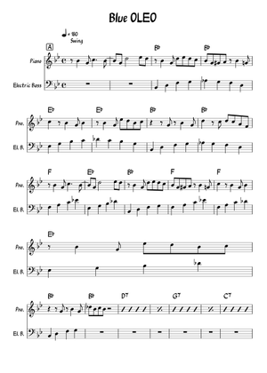 Oleo – Sonny Rollins 楽譜 タブ譜あり コード付き テナーサックス