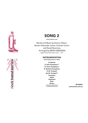 Song 2 – Blur Song 2 - Electric Guitar Level 2 楽譜 タブ譜あり