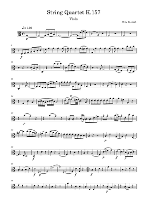弦楽四重奏曲第4番 ハ長調 K.157 – ヴォルフガング・アマデウス
