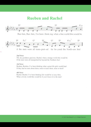 Reuben and Rachel (Lead sheet with lyrics ) 楽譜 コード付き ピアノ (ソロ) easy ...
