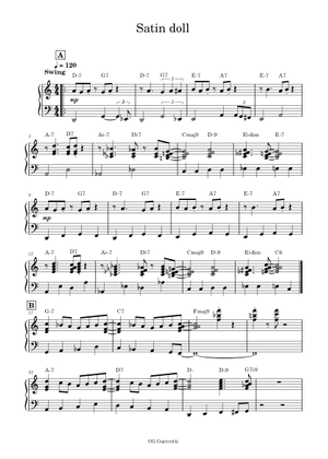 Satin Doll – Duke Ellington, Johnny Mercer, Billy Strayhorn 楽譜