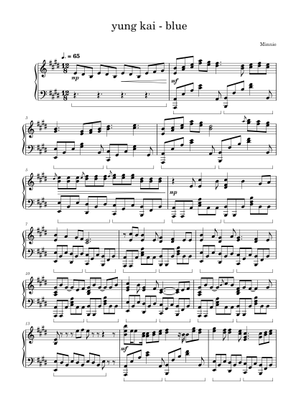 blue – yung kai 楽譜 ピアノ (ソロ) | MuseScore.com