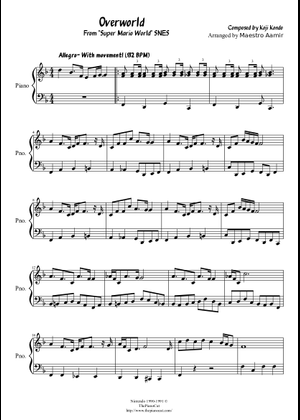 スーパーマリオワールド - 完全サウンドトラック 楽譜 コード付き