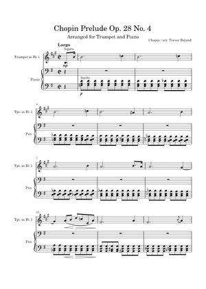 前奏曲 作品28 第4番 – フレデリック・ショパン [指使い付き] 楽譜