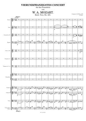 希少ー（ジークフリート・マトゥス Klavierkonzert スコアー） Piano Concerto No.24 in C minor, K.491 - Wolfgang Amadeus Mozart