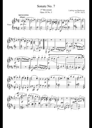 ソナタ第7番、第1楽章 楽譜 ピアノ (ソロ) | MuseScore.com