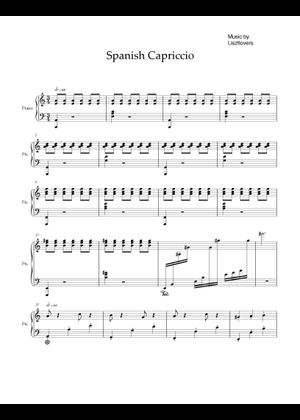 Capriccio Espagnol Mini, for piano solo 楽譜 ピアノ (ソロ