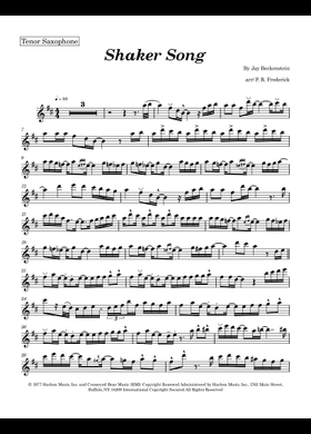 無料のShaker Song スパイロジャイラ の楽譜 | MuseScore.com でPDFの