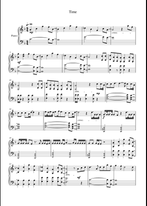 Time の公式楽譜を演奏する by Tom Waits ピアノ, ボーカル