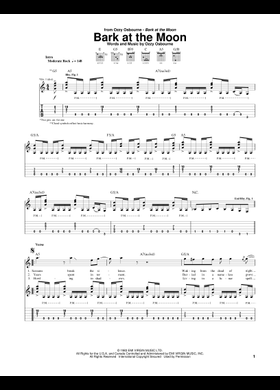 無料の月に吠える オジー・オズボーン の楽譜 | MuseScore.com でPDFの