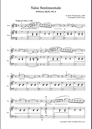 感傷的なワルツ Op. 51, No. 6 – ピョートル・イリイチ