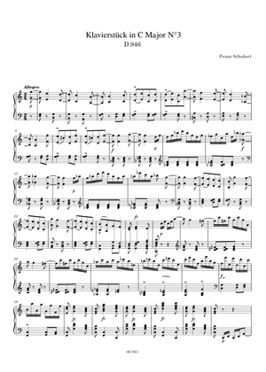 ピアノ曲 D. 946 第1番 変ホ短調 楽譜 ピアノ (ソロ) | MuseScore.com