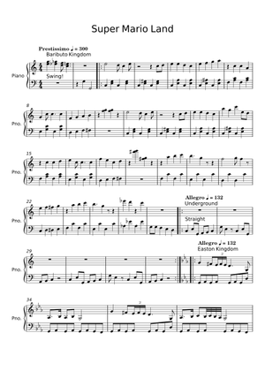 Super Mario RPG 楽譜 コード付き ピアノ (ソロ) | MuseScore.com