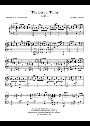 The best of times の公式楽譜を演奏する by Styx ギター | MuseScore.com