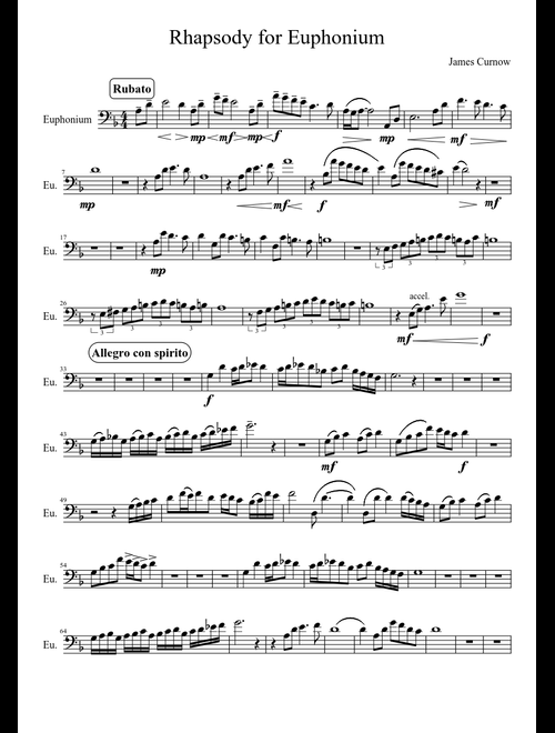 無料のソロ ユーフォニウムの楽譜 | MuseScore.comでPDFをダウンロード