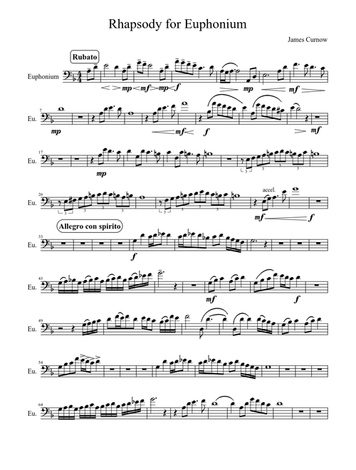 無料のソロ ユーフォニウムの楽譜 | MuseScore.comでPDFをダウンロード
