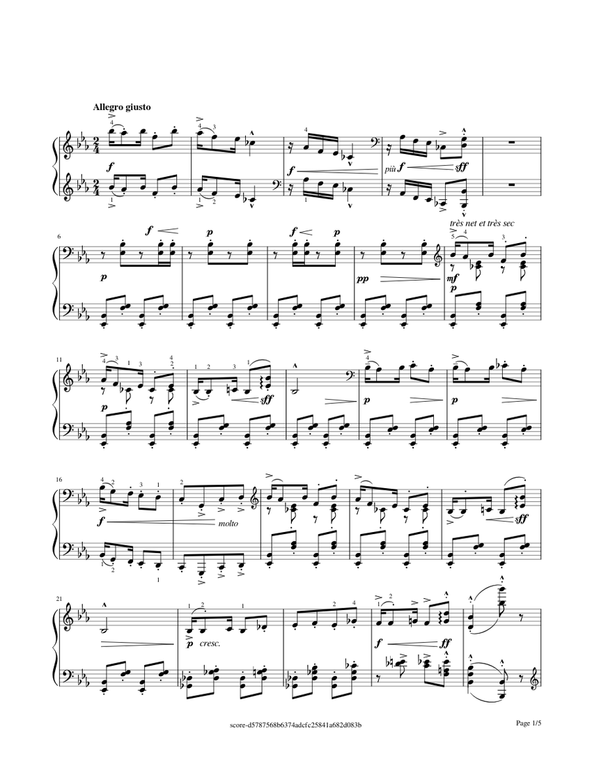 子供の領分 - クロード・ドビュッシー 楽譜 ピアノ (ソロ) | MuseScore.com